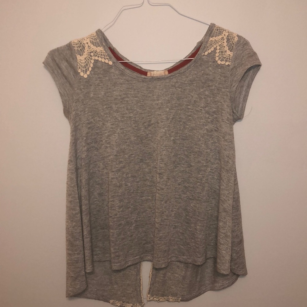 Grey Lace Shirt